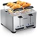 Produktbild Acekool Toaster 4 Scheiben, 1500W Automatik Toaster mit 2 integrierten Brötchenaufsatz, Extra Breiter Toasters edelstahl - Unabhängiger Dual-Control-Betrieb - 7 Bräunungsstufe -TA1