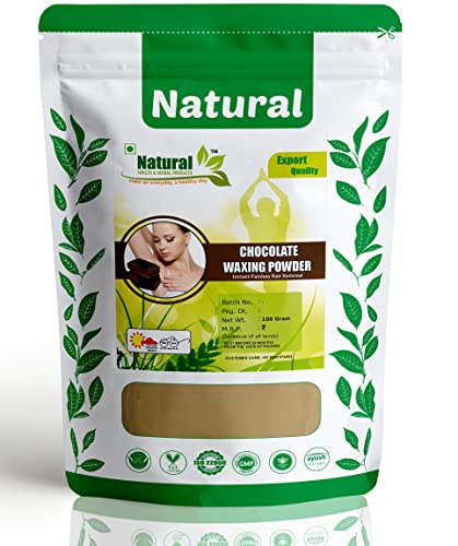 Natural Health and Herbal Products Chocolate Flavour Waxing Powder Instant Hair Remover for All Types of Hair & Skin, Hands, Legs, Underarms, Bikini (Private Part) Area (100 g)