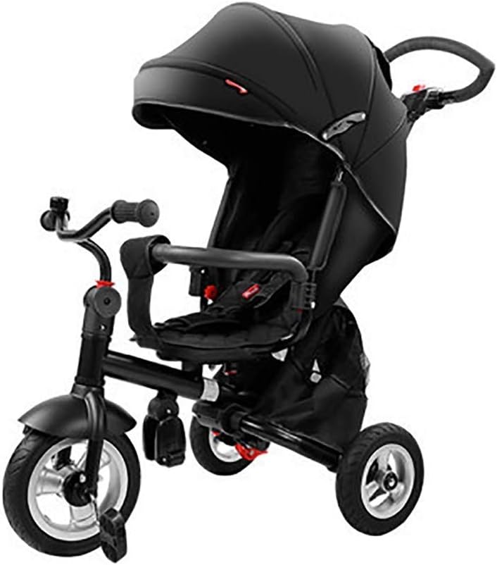 Tricycle Trike, 3 in 1 Multifunctional Children's Tricycle, Two-Way Swivel Seat, Baby Outdoor Tricycle, Black