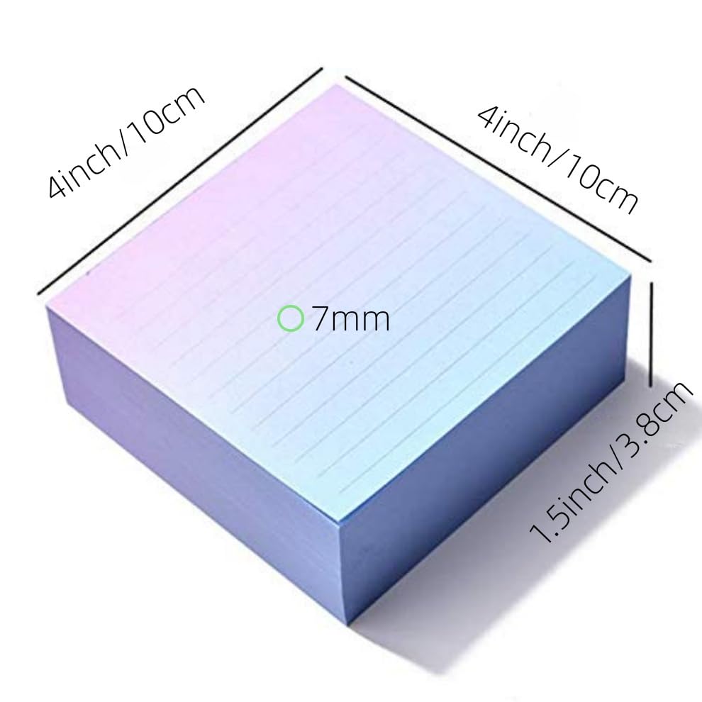 Naeutop 800 Sheet Blue Small Note Pad with Lines 4x4inch, 2 Pack image 4