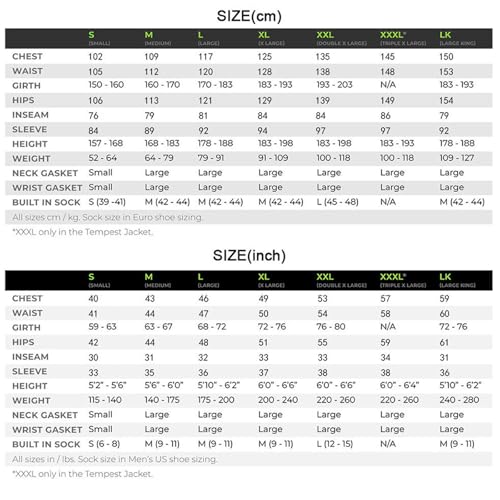 BEIAKE Kayak Drysuit, 3-Layer Waterproof Fabric Front Zipper Neoprene Inner for Surfing Stand Up Paddle Equipment