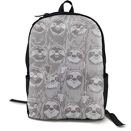 Preisvergleich Produktbild Männer Frauen Schädel Katze Mond Gotisches Muster Schwarzer Rucksack Mehrzweck-Rucksäcke Stilvoller Laptop-Rucksack für College, Schule, Geschäft, Arbeit, Dayparks Faultier