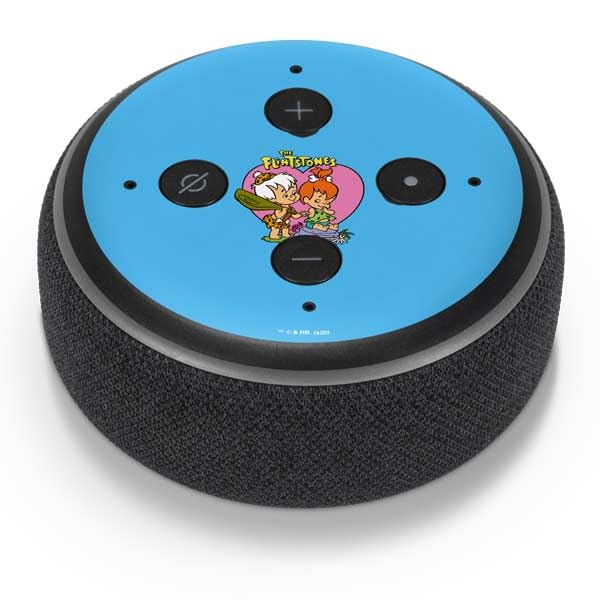 Skinit Decal Audio Skin Compatible with Amazon Echo Dot 3 - Officially Licensed The Flinstones BAMM-BAMM and Pebbles Design