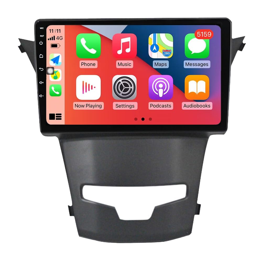 RoverOne Autoradio CarPlay Autoradio pour SsangYong Korando 3 Actyon 2 2013-2017 Android Écran tactile Bluetooth WiFi