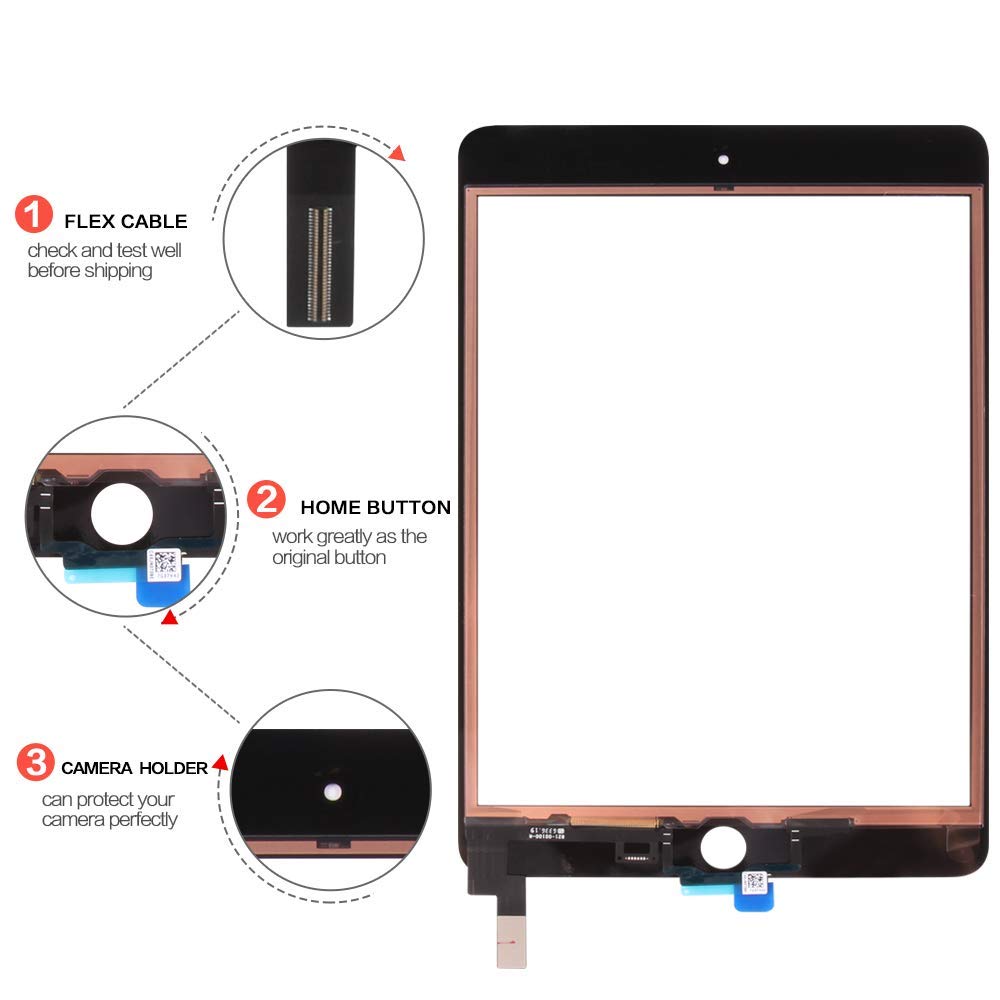 Amazon.co.jp: SRJTEK For iPad Mini 4 第4世代 タッチパネル A1538