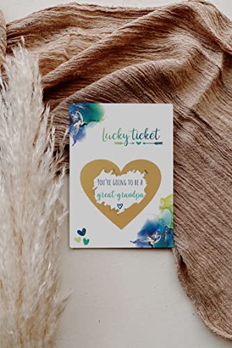 Image of Joli Coon Pregnancy announcement scratch card - You are going to be a great grandpa - Baby announcement with envelope - Dream