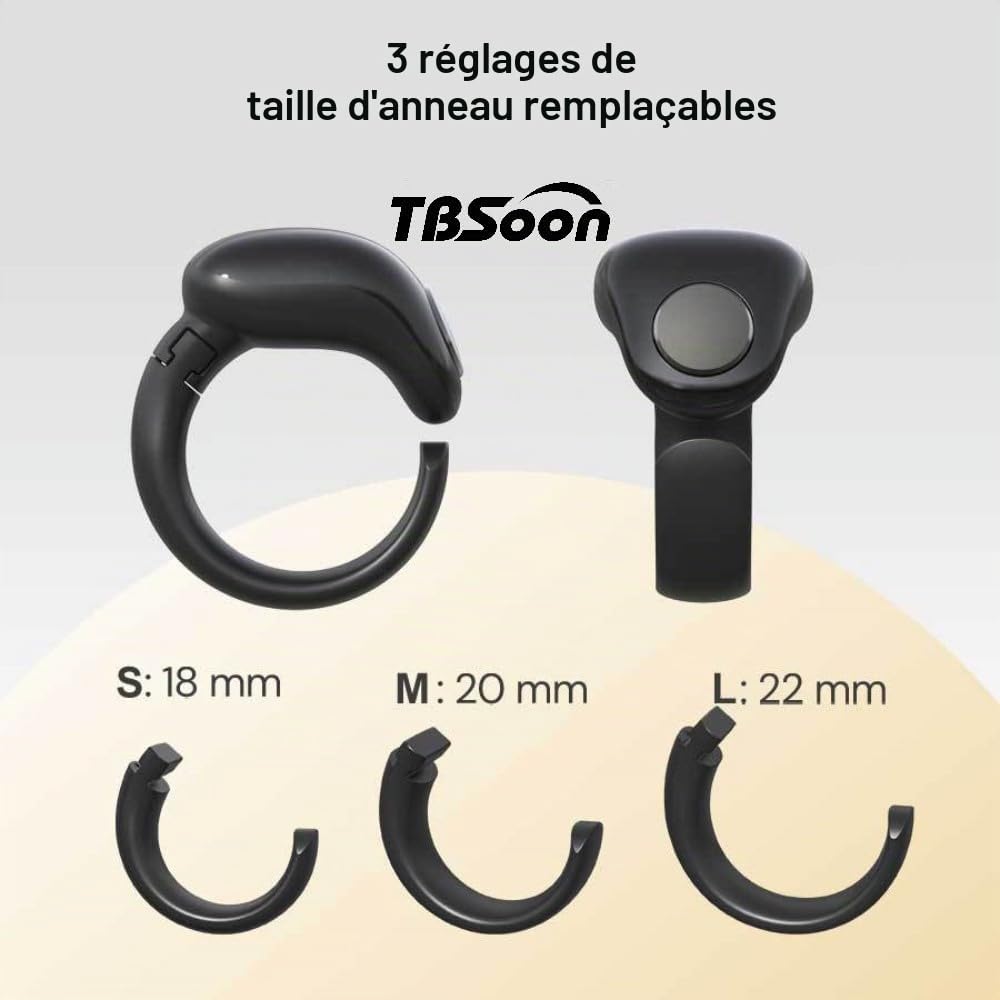Bague connectée Tasbih Tendance, Compteur de Chapelet, Guide indicateur de Direction de prière, Pardon, Chapelet électronique, Cadeau pour l'Aïd el-Fitr, l'Aïd el-Adha et Le Ramadan, Réglable