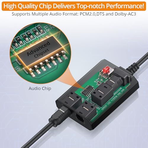 Neoteck Audio Kit: 192kHz Digital to Analog Converter & Optical Cable Splitter, Optical to 3.5mm, Volume Adjustment, Toslink Splitter, PCM/DTS/Dolby Support