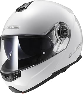 LS2 Motorcycle Helmets-Strobe, White, Size L