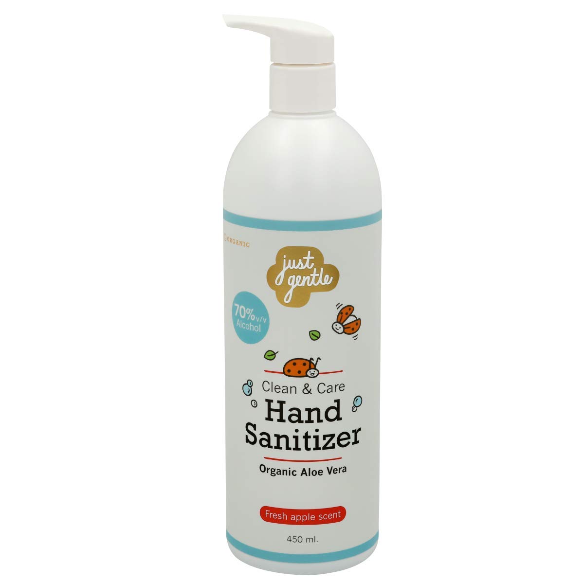 Hand Sanitizer Spray, 450 ml | 70% Alcohol, Kills 99.9% of Germs, Gentle on Sensitive Skin, Moisturizing with Aloe Vera, and refreshing with apple scent