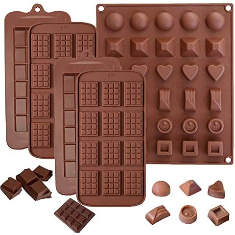 Conjunto de 5 moldes de silicona para chocolate INTVN Cover