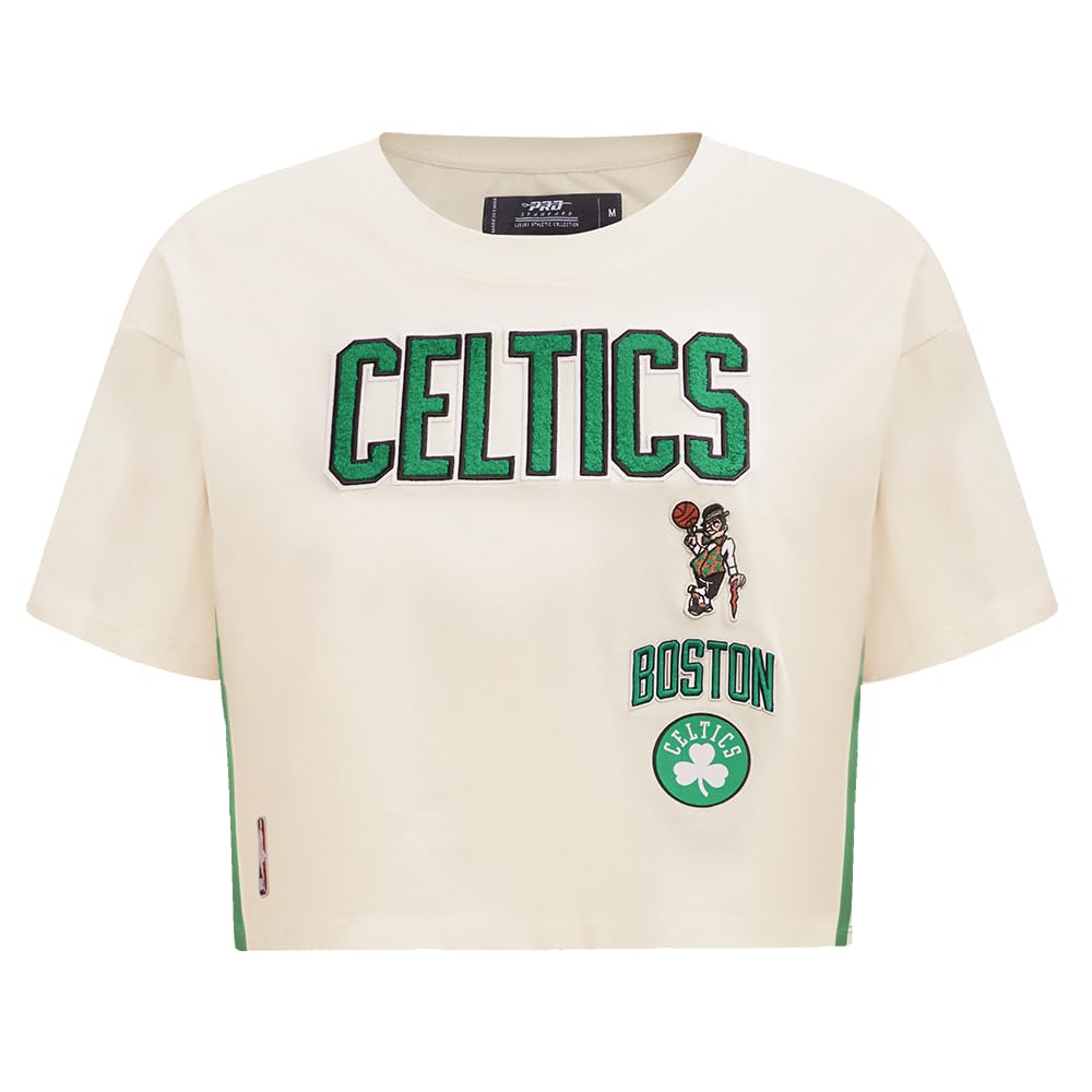 Pro Standard Womens NBA Boston Celtics Retro Classics Short Sleeve Boxy Tee Eggshell M โ image 1