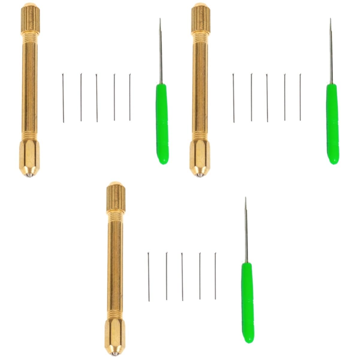 NUOBESTY 21 Piezas agujas de peluca de acero agujas de ganchillo ganchos de crochet pelucas kit de ganchillo Gancho de crochet latón suministros para el cabello aguja de gas tejer bebé