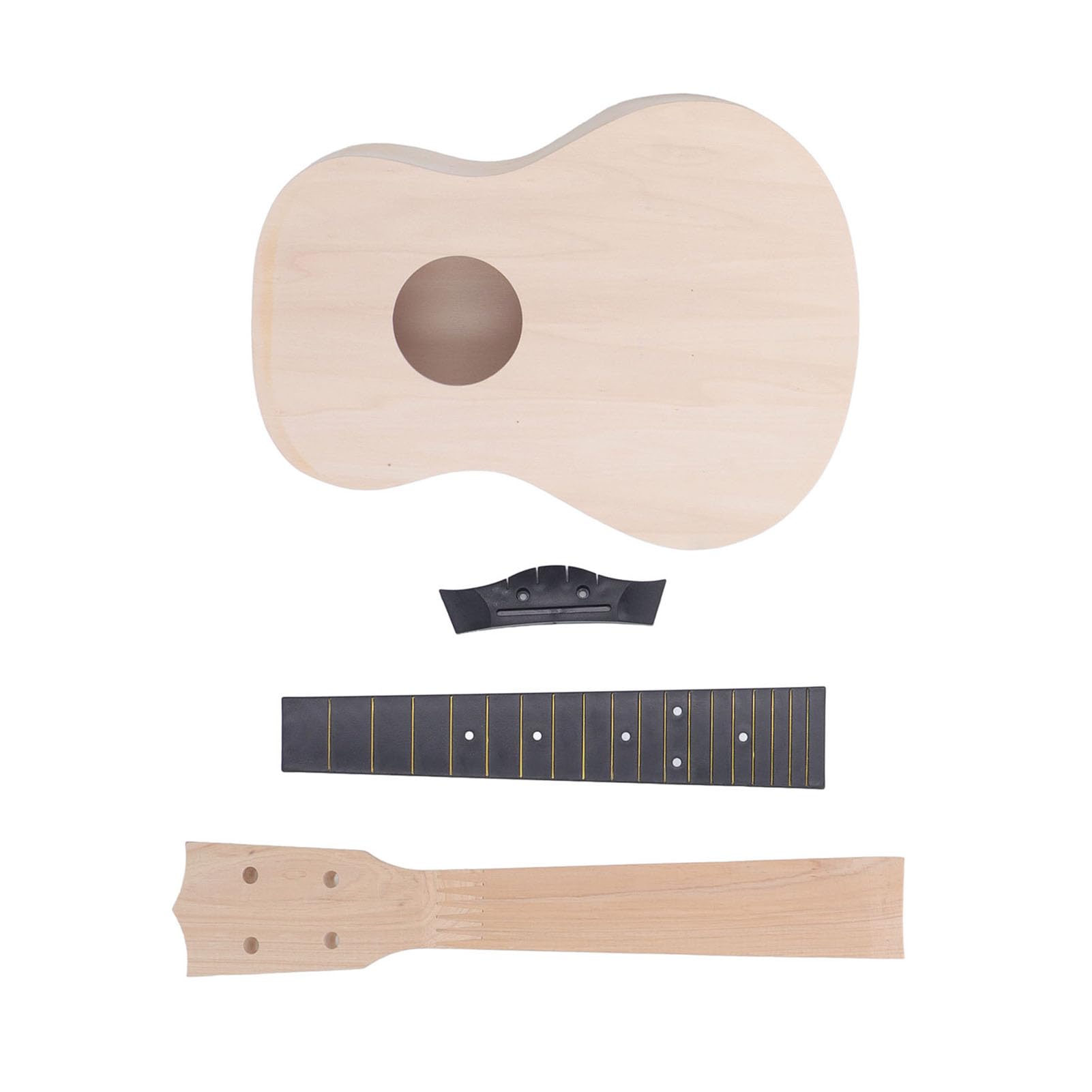 Kit de Ukulélé DIY, Ukulélé en Bois de Tilleul et Acajou de 24 Pouces, Taille Compacte et Léger pour Maison Performance Voyage et Pratique Musicale