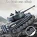Bvrorere RC Military Tank, WW2 Tiger I Army Tank Toy with IR Battle, 2.4GHz Remote Control Military Vehicles with Lights & Rotating Turret, Gift for Boys, Kids, Adults & Collectors