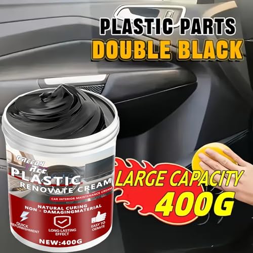 Car Plastic Restorer Pro - 14oz Auto Interior & Exterior Renewal Paste | Restores Faded Dashboards, Trim & Bumpers | UV Protection, Non-Greasy & Long-Lasting Finish - Image 3