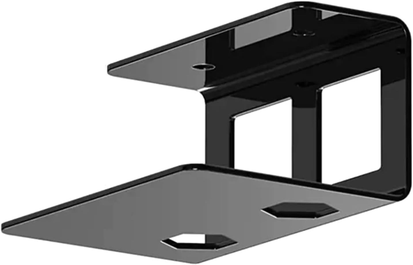 1 Set Under Desk Laptop Storage Bracket Metal Protective Tray Holder With Screw Laptop Mount