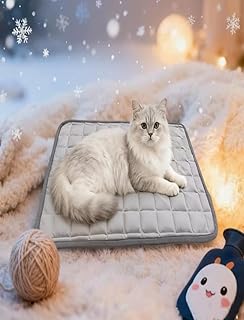 Self-Heating Warm Pet Pad - Constant Temperature Control & Plush Comfort - for Indoor Dog Beds, Cat Houses & Car Travel - Ideal for Senior Pets, Puppies and Cats,Gray(27.5in*39.4in)