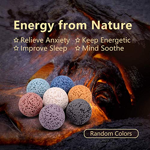 Infuseu 2 Pack Aromatherapy Essential Oil Diffuser Necklaces With Lava Rock Stone For Women Aroma Jewelry Set, Rhodium Plated Pendant & Silver Plated Pendant, 24'' Chain #TOP6