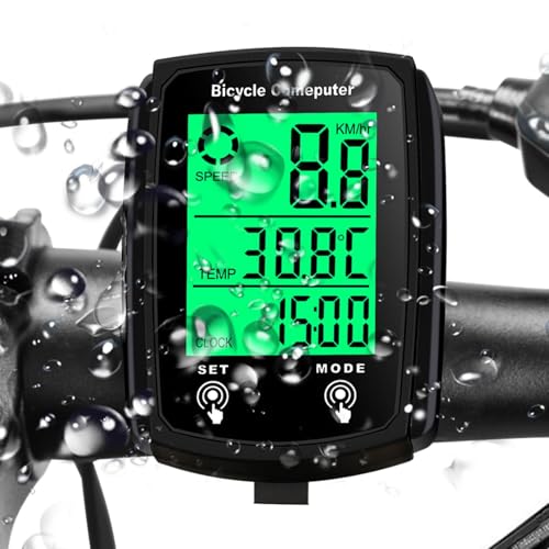 LANAFAY Compteur Velo sans Fil avec 20 Fonctions Étanche, IPX6 Étanche Compteur Kilométrique...