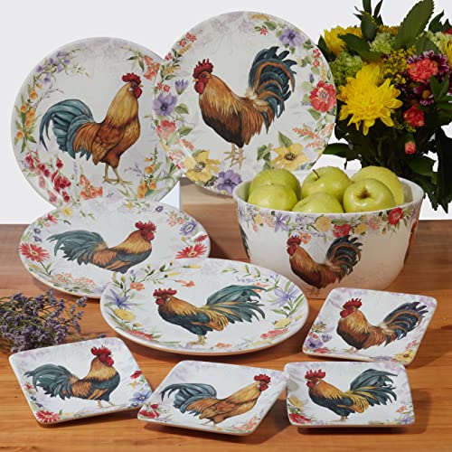 Certified International Floral Rooster 20 Oz. Mugs, Set Of 4 Assorted Designs, Multicolor #TOP5