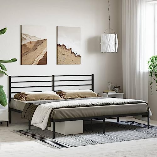 Zinus Heidi Struttura letto in metallo con testiera e pediera, 160 x 190 cm, Bianco, Altezza 31 cm, Piattaforma materasso in acciaio, Facile montaggio