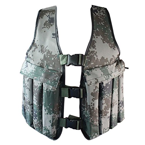 Yosoo Weight Vests for Strength Training, 44lb 20kg Adjustable Camouflage Workout Weight Weighted Vest for Weight Loss Running Training Gym - Image 3