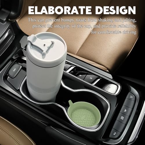 Juego 2 posavasos silicona para auto color verde claro miniatura 4