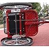 DINNA 20 Inch Foldable Adult Tricycle Cruiser Bike Cycling Cargo Trike 3 Wheel Single Speed with Shopping Basket Child Seat for Outdoor Sport Red, Tricycle #3