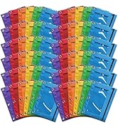 V-Opitos 72 Packs Pencil Pouch for 3 Ring Binder, Bulk 3-Holes Zipper Pencil Pouches in Assorted ...