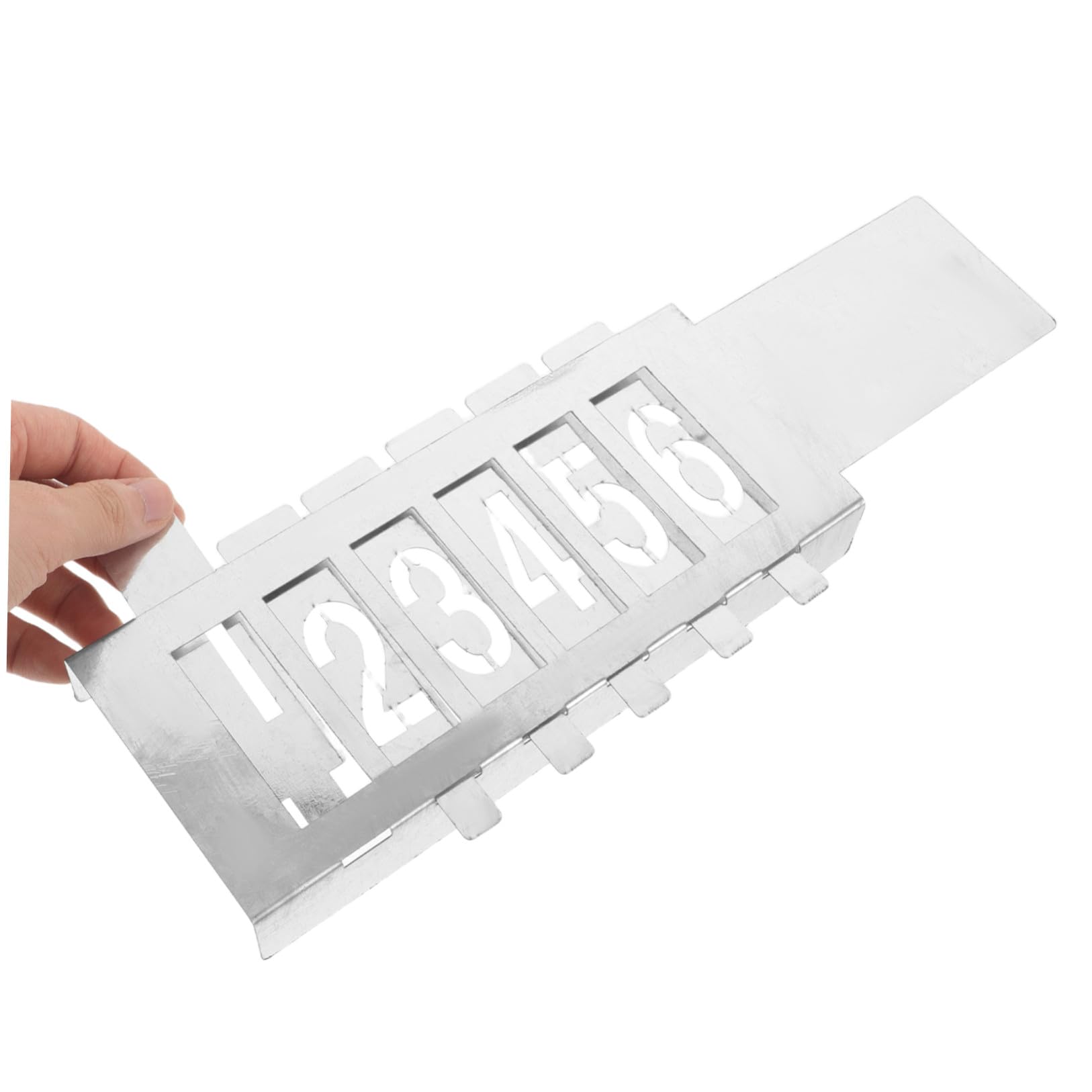Stencil in Metallo con Numeri Traforati per Aerografia Modello Resistente per Pittura e Decorazione Artigianale