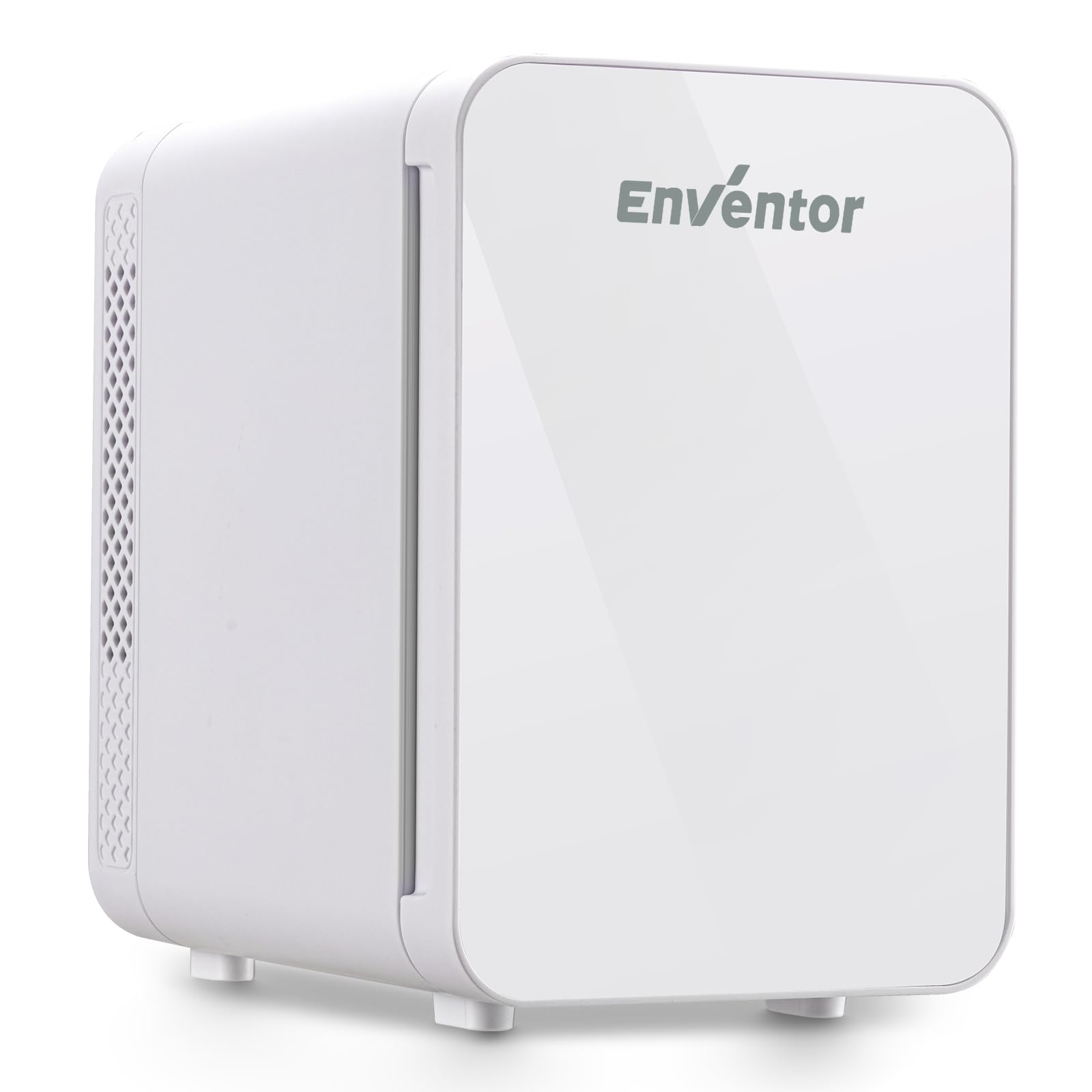 Enventor Nevera Pequeña 4L Blanco, 6 Latas Mini Nevera para Habitacion, 12V/220V Frigorifico Pequeño con Funciones Frío y Calor, Mini Frigorifico Portátil para Coche, Cosméticos, Bebidas, Fruta