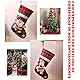 papasgix Nikolausstrumpf 4er Set Weihnachtsstrümpf für Kamin Große Nikolausstiefel zum Befüllen Geschenktüte Bonbontasche Geschenkbeutel Weihnachtsbaum Anhänger Weihnachtsdeko