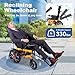 Reclining Foldable Electric Wheelchair,Comfortable Electric Wheelchair for Adults,Full Reclining Power Wheelchairs with High Back Removable Headrest,Easy Folding Portable Lightweight Wheelchair-20Mile