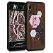 Produktbild kwmobile Schutzhülle kompatibel mit Huawei P20 Pro - TPU Bumper - Holz Glory Waben Rosa Schwarz Braun