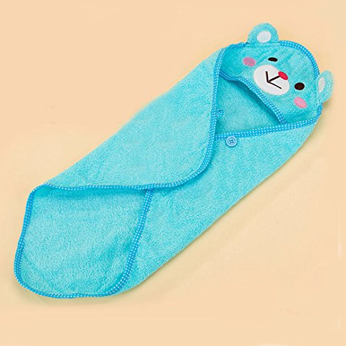 Goclothod Pet Hooded Bath Towel Cartoon Drying Bath Towel Absorbent Bathrobe Warm Blanket #TOP4