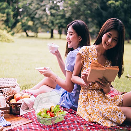 Mfdsj 200 Pieces Clear Hoagie Container, Plastic Hinged Food Container, Disposable Clamshell Take Out Food Containers For Salads, Hamburger, Fruit, Cake, Cookie #TOP6