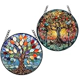2 PCS Attrappe Soleil Attrape Soleil Vitrail Arbre De Vie Couleurs Vives...