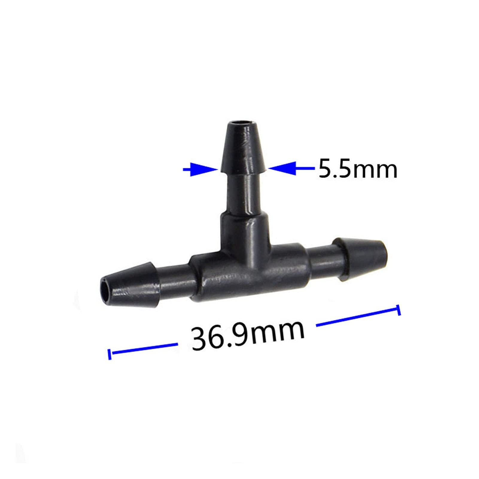 Collegamento dell'Acqua Spray 1000 1/8 1/4 Raccordo a T for Tubo Flessibile 3/5 4/7 mm Ridurre Il Collegamento Irrigazione a Goccia Sistema di irrigazione a Croce Accessori