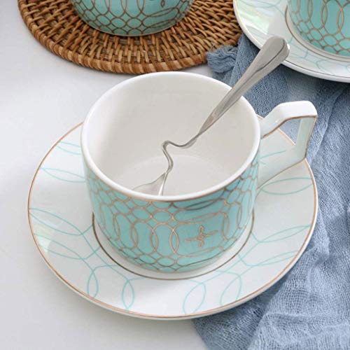 Tasse à café et soucoupe Phnom Penh en céramique dorée pour expresso chic - 6