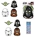 Unique Star Wars Birthday Party Supplies Bundle Pack includes 16 Party Paper Masks and 1 Dinosaur Sticker Sheet