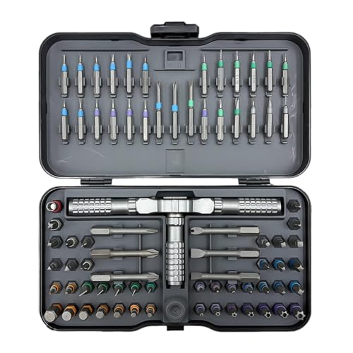 Coffret de clé multi magnétique et jeu cliquet tournevis en acier S2 CRV durable - 2
