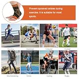 Celiodd 2 Stück Sprunggelenkbandage Fussbandage Sprunggelenk Bandage Fußgelenk Knöchelbandage Sprunggelenk,Schützen Sie Männer-und Frauensportarten,Schützen Sie Bänderverstauchungen(Orange Farbe,L)