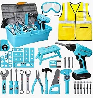 LOYO Kids Tool Set 50 Pcs Kids Construction Toys with Vest, 