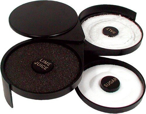 TrueCraftware- 3-Tier Cocktail Glass Rimmer and Sponge- Glass Rimming for Cocktails Margaritas Gimlets Sugar Salt Citrus Juice Margarita Cocktail