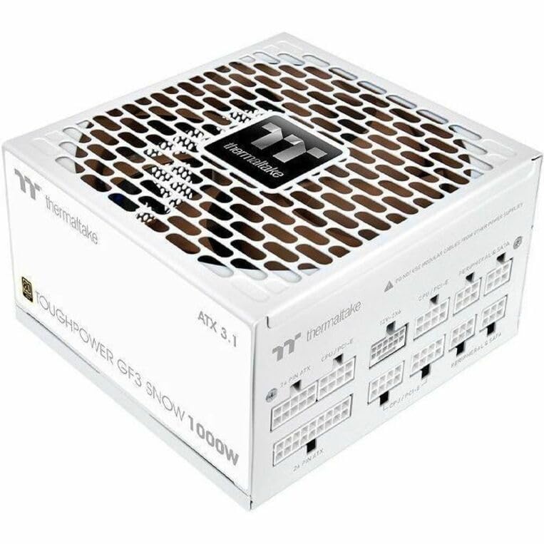 Image of Thermaltake Toughpower GF3 1000W; ATX 3.1; Native PCIe 5.1 12V-2x6; Color Matched Connectors; Japanese Main Capacitors; Colored Custom 135mm Fan; 80 Plus Gold Certified; Snow; PS-TPD-1000FNFAGU-S