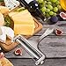 TOPULORS Wire Cheese Slicer Stainless Steel Handheld Cheese Cutter for Mozzarella, Cheddar, Gruyere - with 1 Extra Wire - Adjustable Thickness Cheese Shaver Cheese Slicers for Block Cheese (Silver)