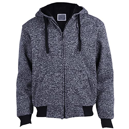 Image of Gary Com Heavyweight Sherpa Hoodies for Men, Thick Fleece Lined Full Zip Up Winter Warm Sweatshirts Work Jackets