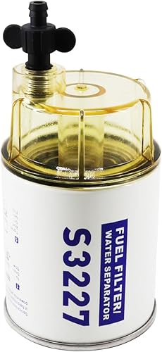 Miniatura 4 de S3227 Filtro separador de agua de combustible con cuenco transparente Reemplazar 320R 490R-RAC-01 18-7948 9-37882 18-7922 18-7922-1 apto para motor