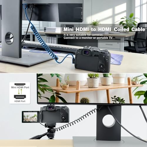 Cable mini HDMI angular Duttek que evita tirones en cámaras y videocámaras 2